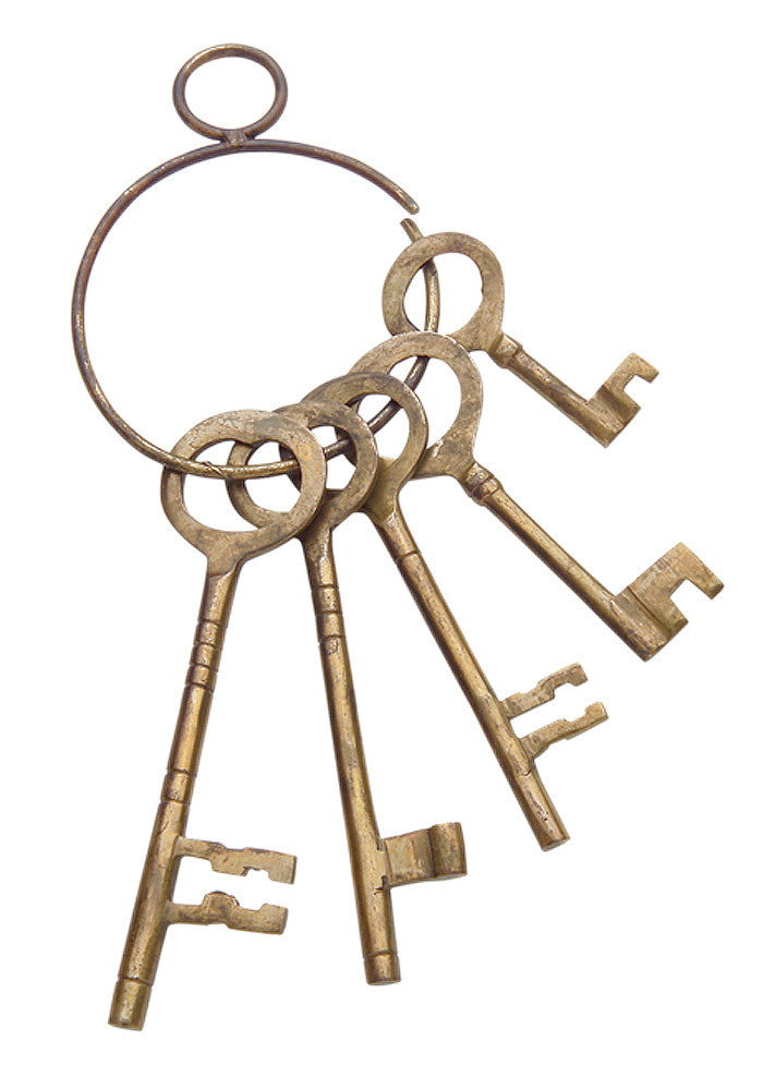 Old West Jailer's Brass Keys