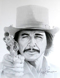 Charles Bronson - American Actor Portrait by Gary Saderup