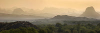 Chisos Mountains Silhouette Pano 1 Artwork by Rob Greebon