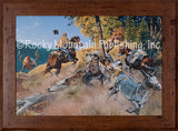 Elk Omelette – Framed Giclee Canvas by Clark Kelley Price