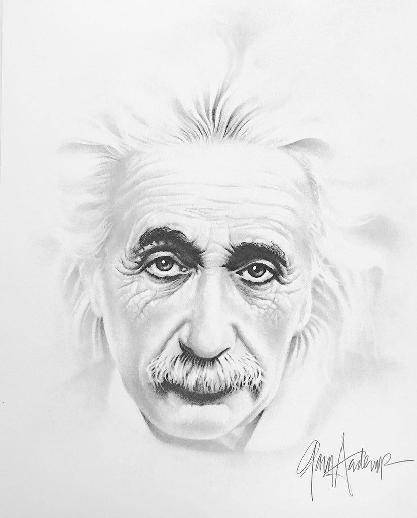 Albert Einstein Portrait Artwork by Gary Saderup