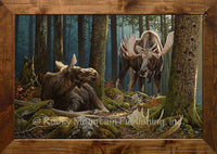 Custom Framed Moose Art by Dallen Lambson