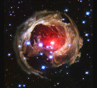 Light Echo Dust Around Super Giant by Hubble Telescope