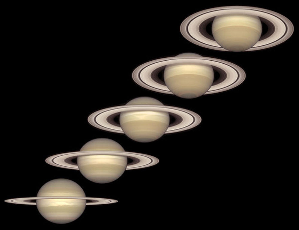 Saturn From 1996 to 2000 by Hubble Telescope
