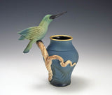 Hummingbird Branch Vase Ceramic Artwork by Bonnie Belt