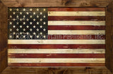 Rustic American Flag framed artwork by Jeremy Ashcroft