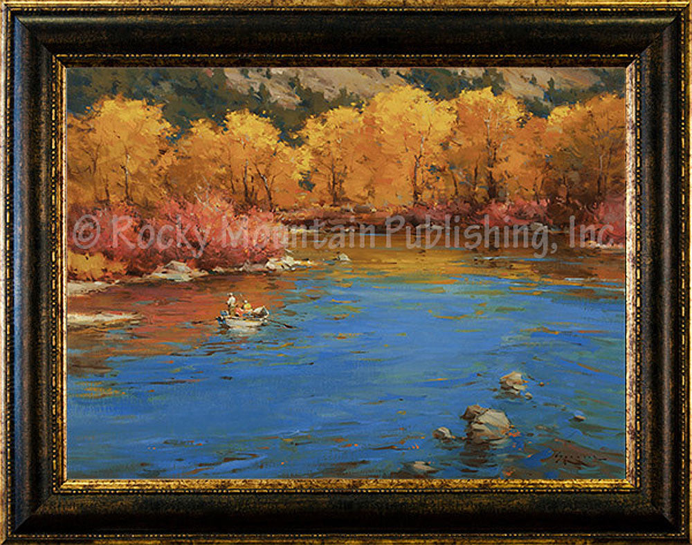 Drifting the South Fork Framed Giclee Canvas by Ken Spencer