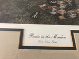 Picnic in the Meadow Custom Framed Print by Linda Nelson Stocks
