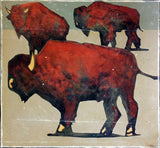 1467 Bison Trilogy Art Prints by Michael Swearngin Artist - Click on Image to see larger