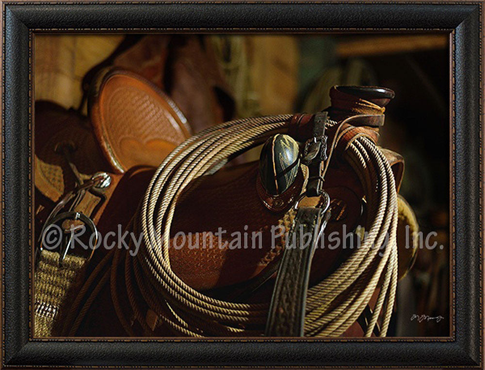 Saddle 1 – Framed Giclee Canvas by Mitchell Mansanarez