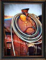 Saddle 2 – Framed Giclee Canvas by Mitchell Mansanarez