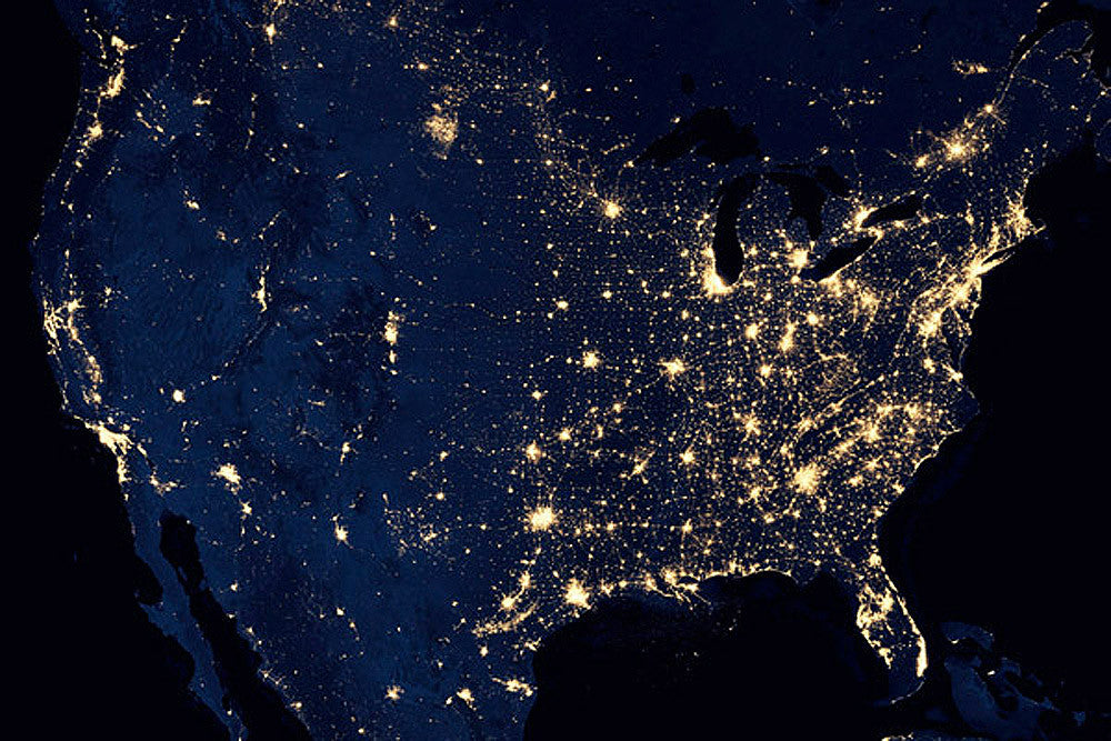 US at Night from NASA