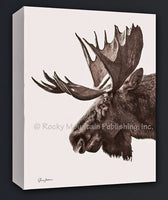 Moose Portrait of a King Giclee Canvas Art Prints by Summer Jackman Artist