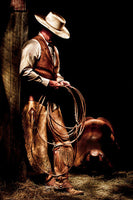 Cowboy With A Rope by Robert Dawson