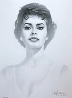Sophia Loren Portrait by Gary Saderup