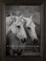 Double Vision Pair of Horses Framed Giclee Artwork by Summer Jackman