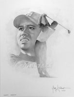 Tiger Woods Portrait by Gary Saderup