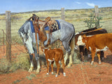 Can't Help You Kid Horse Cattle Art Prints by Tim Cox