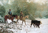 Winter Roundup Cowboy Cattle Art Prints by Tim Cox