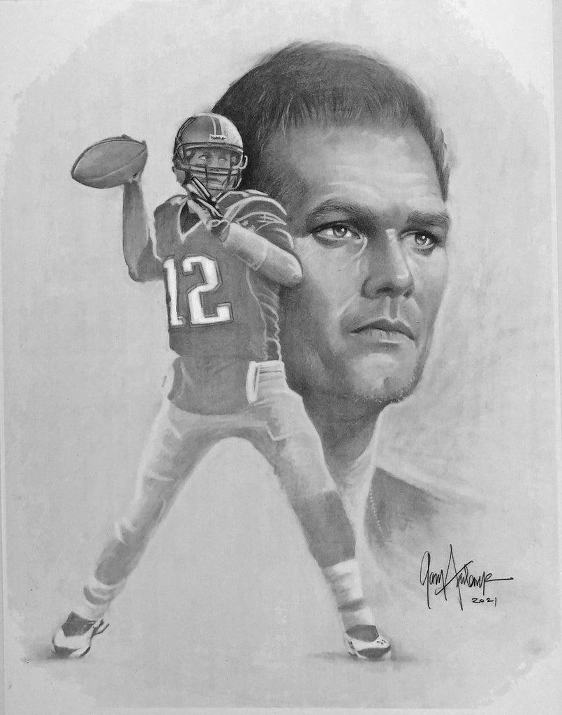 Tom Brady Portrait by Gary Saderup