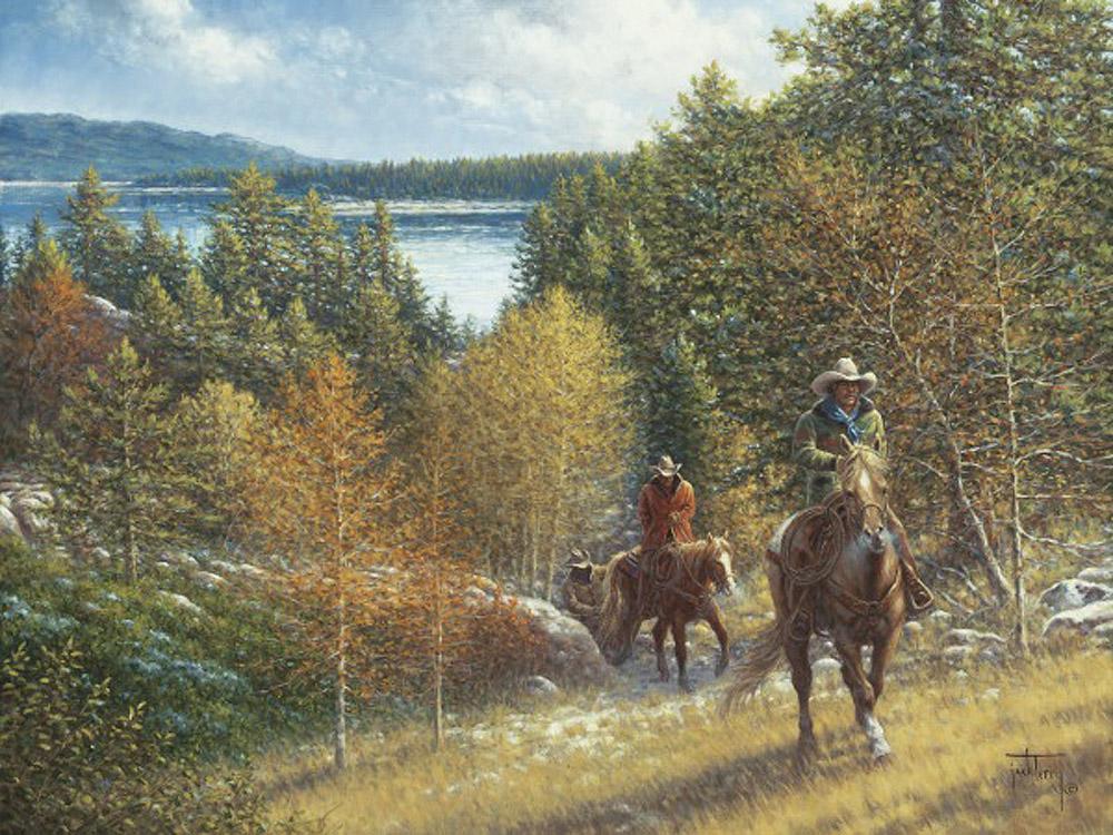 Autumn at Big Bear Lake Art Prints by Jack Terry
