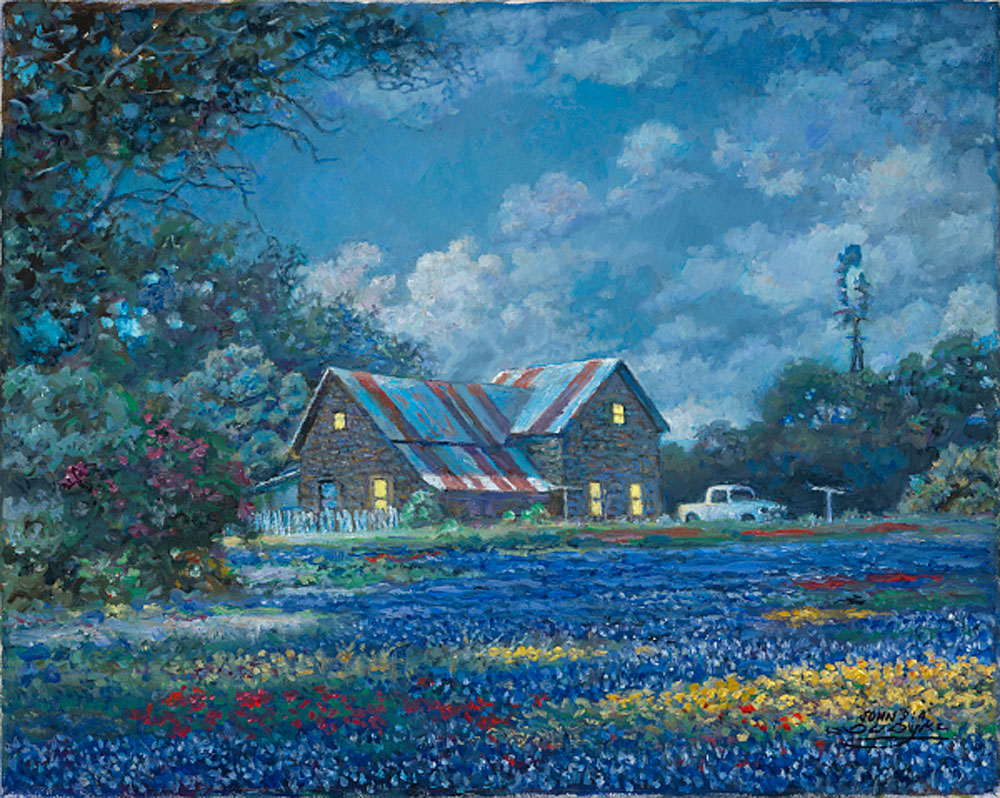 Evening Rest Texas Landscape art prints by Larry Dyke