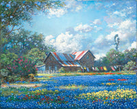Morning Chores Texas Landscape Art Prints by Larry Dyke