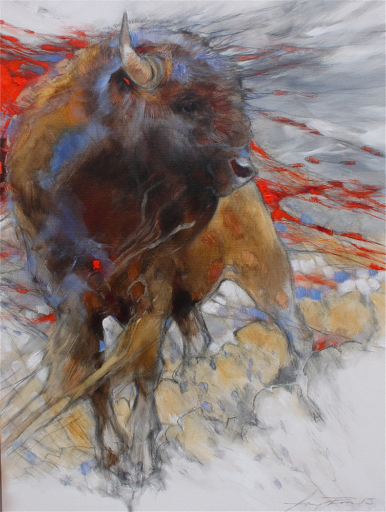 The Crimson Bull Art Prints by Amy Lay Artist