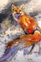 The Grey Wind Fox Art Prints by Amy Lay Artist