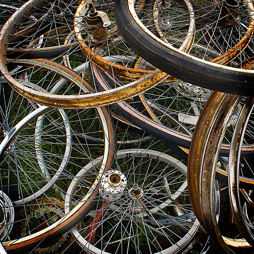 Wheels Bicycle Artwork by Todd Van Fleet